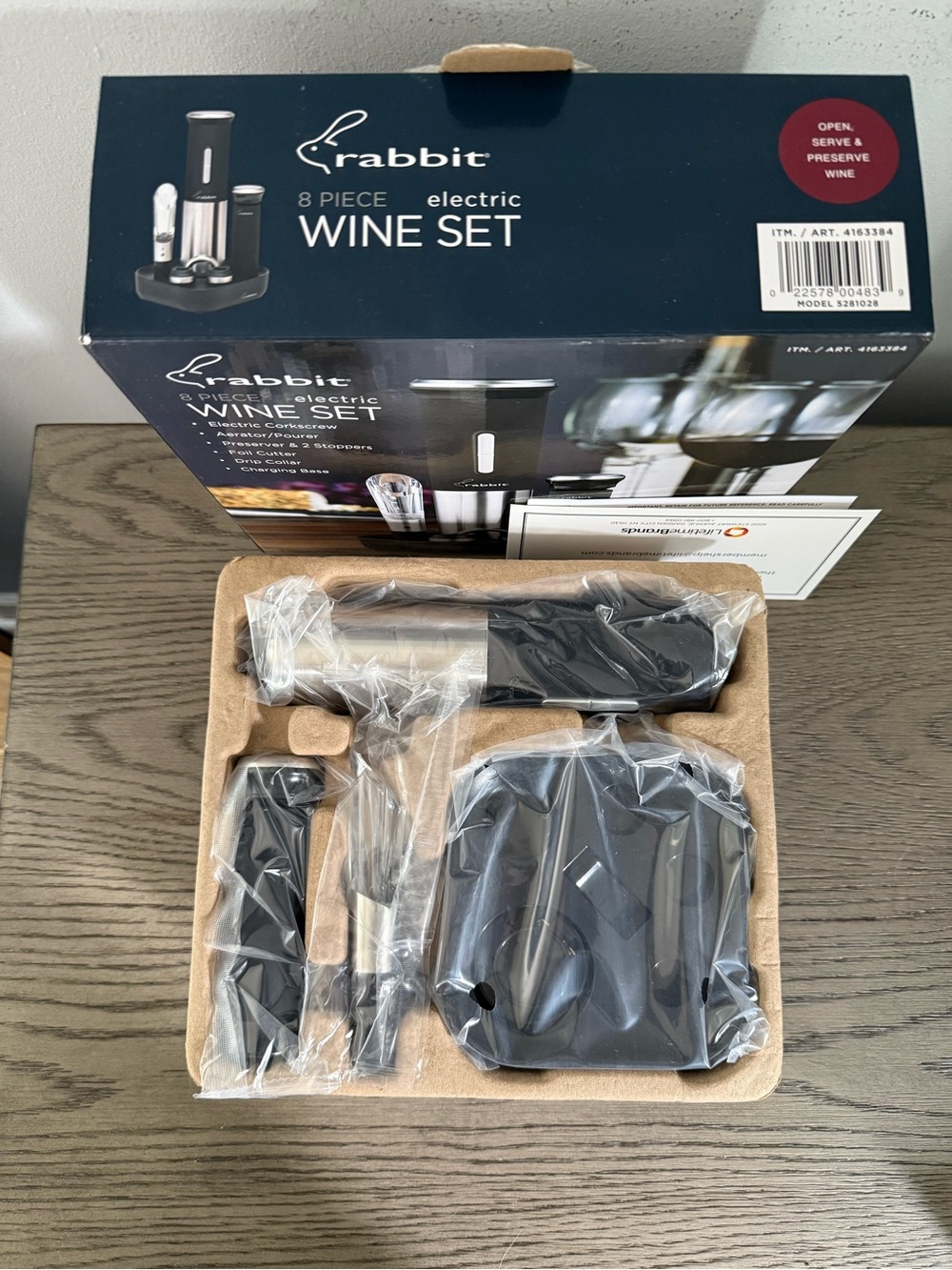 Rabbit 8-Piece Electric Wine Set - Black & Stainless - Picture 6 of 6